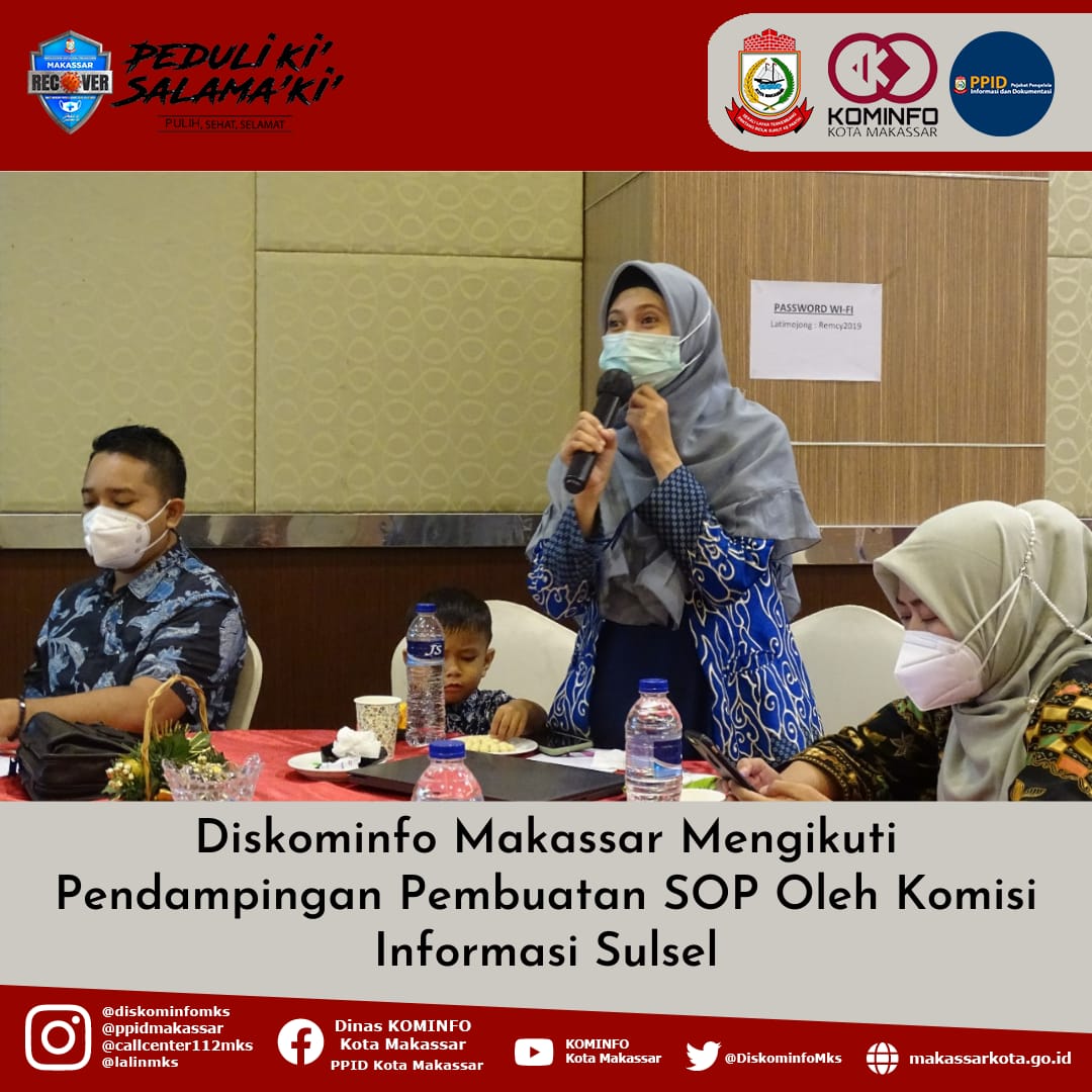 Diskominfo Makassar Mengikuti Pendampingan Pembuatan SOP Oleh Komisi Informasi Sulsel