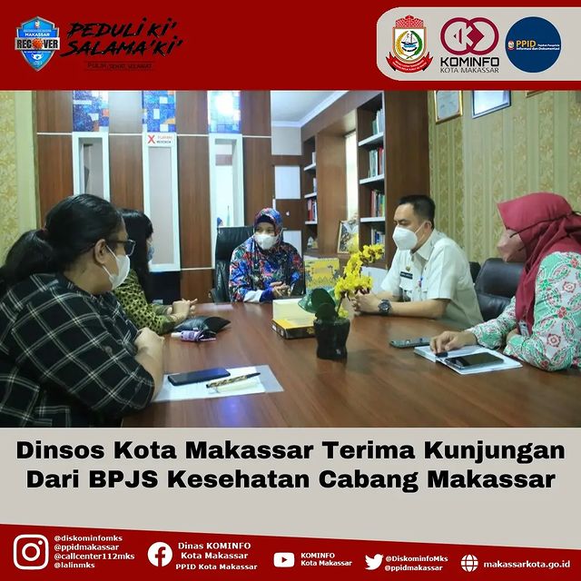 Dinsos Kota Makassar Terima Kunjungan Dari BPJS Kesehatan Cabang Makassar