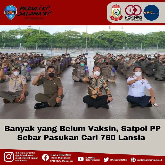 Banyak Yang Belum Vaksin, Satpol PP Sebar Pasukan Cari 760 Lansia