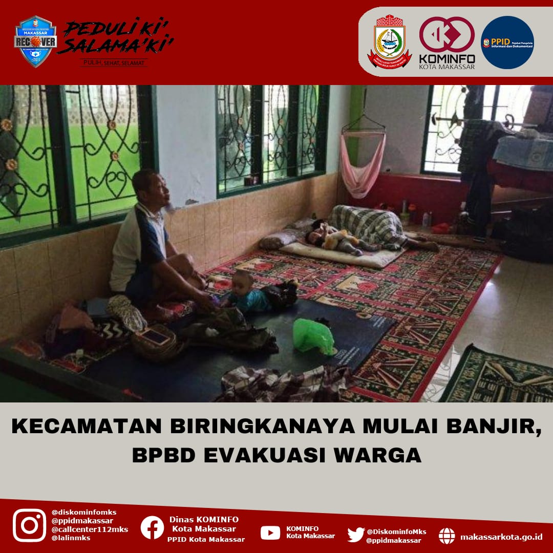 Kecamatan Biringkanayya mulai banjir, BPBD Evakuasi Warga