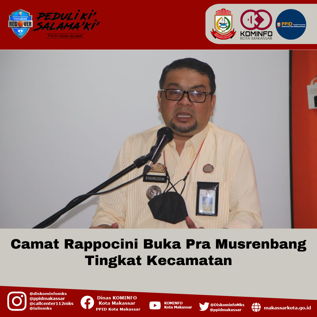 Camat Rappocini Buka Pra Musrenbang Tingkat Kecamatan