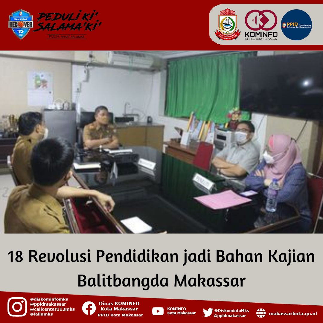 18 Revolusi Pendidikan Jadi Bahan Kajian Balitbangda Makassar