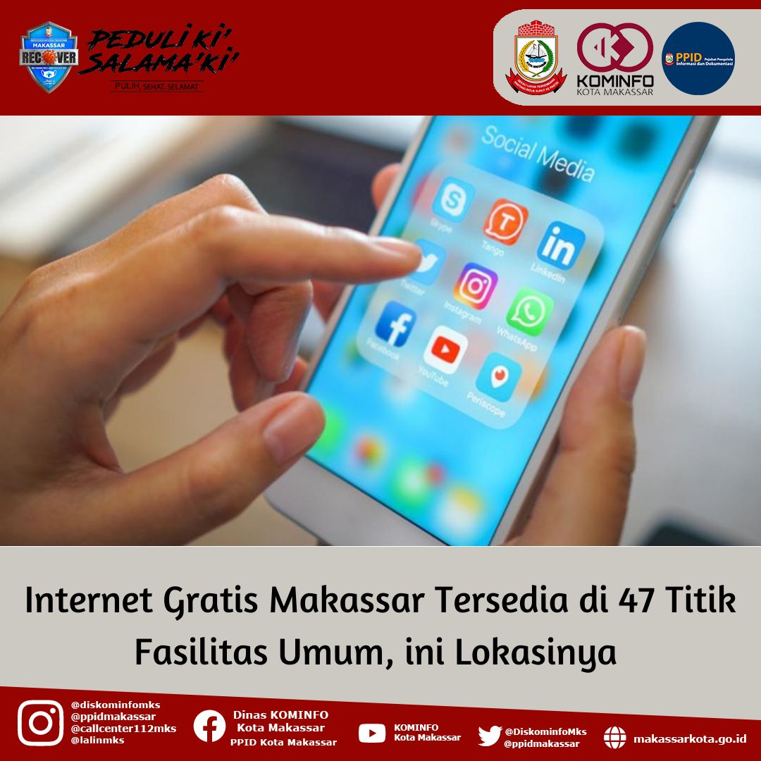 Internet Gratis Makassar Tersedia di 47 Titik Fasilitas Umum, Ini Lokasinya