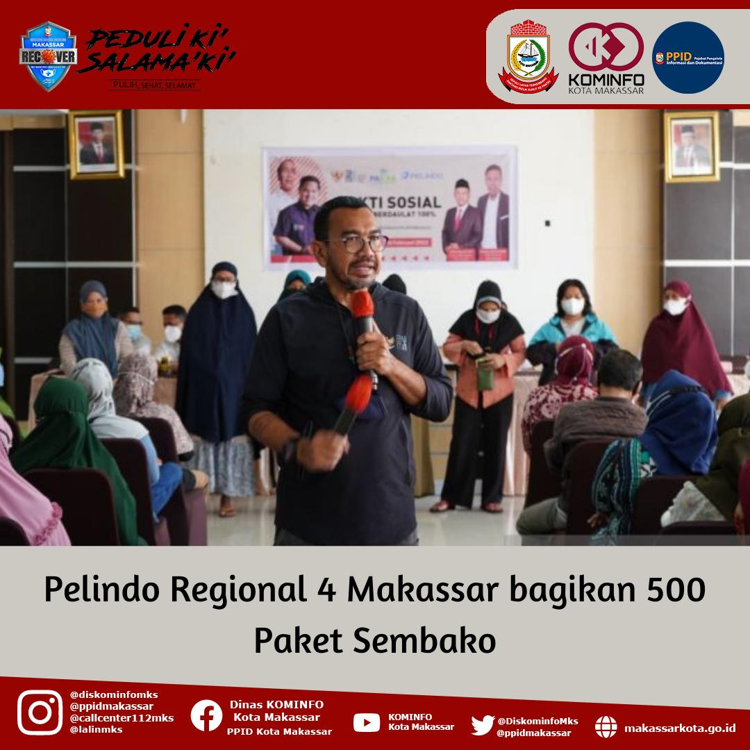 Pelindo Regional 4 Makassar Bagikan 500 Paket Sembako