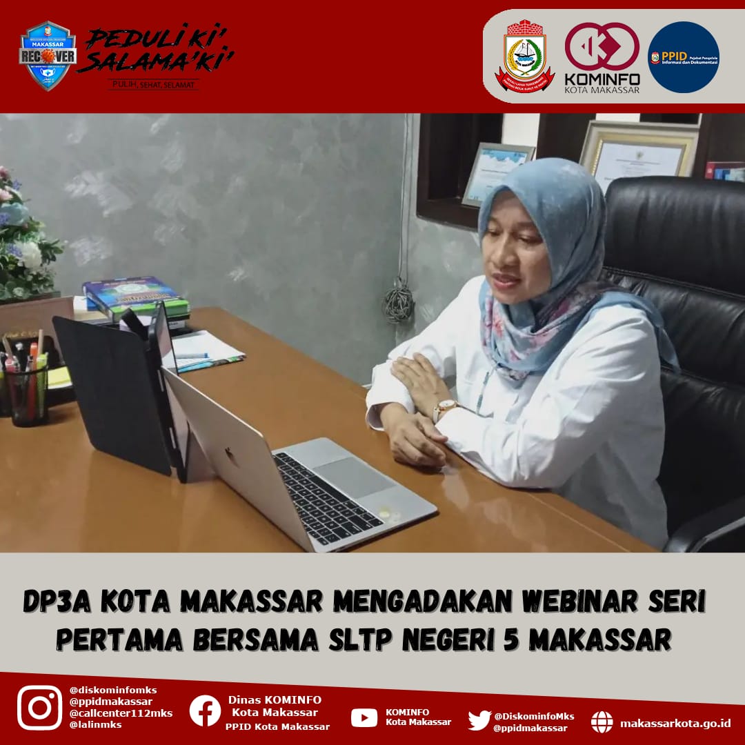 DPPPA Makassar Gelar Webinar Seri Pertama Bersama SLTP Negeri 5 Makassar