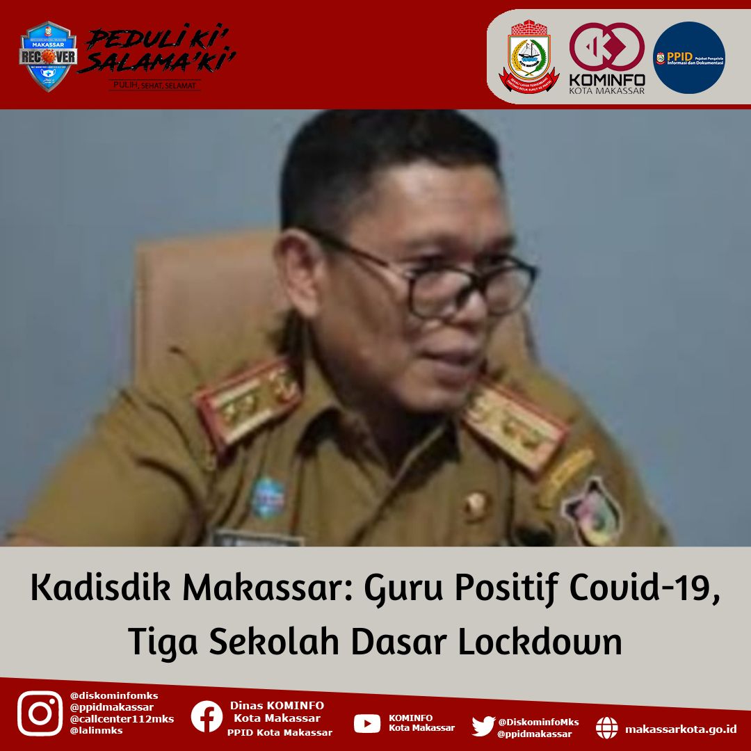 Kadisdik Makassar: Guru Positif Covid-19, Tiga Sekolah Dasar Lockdown