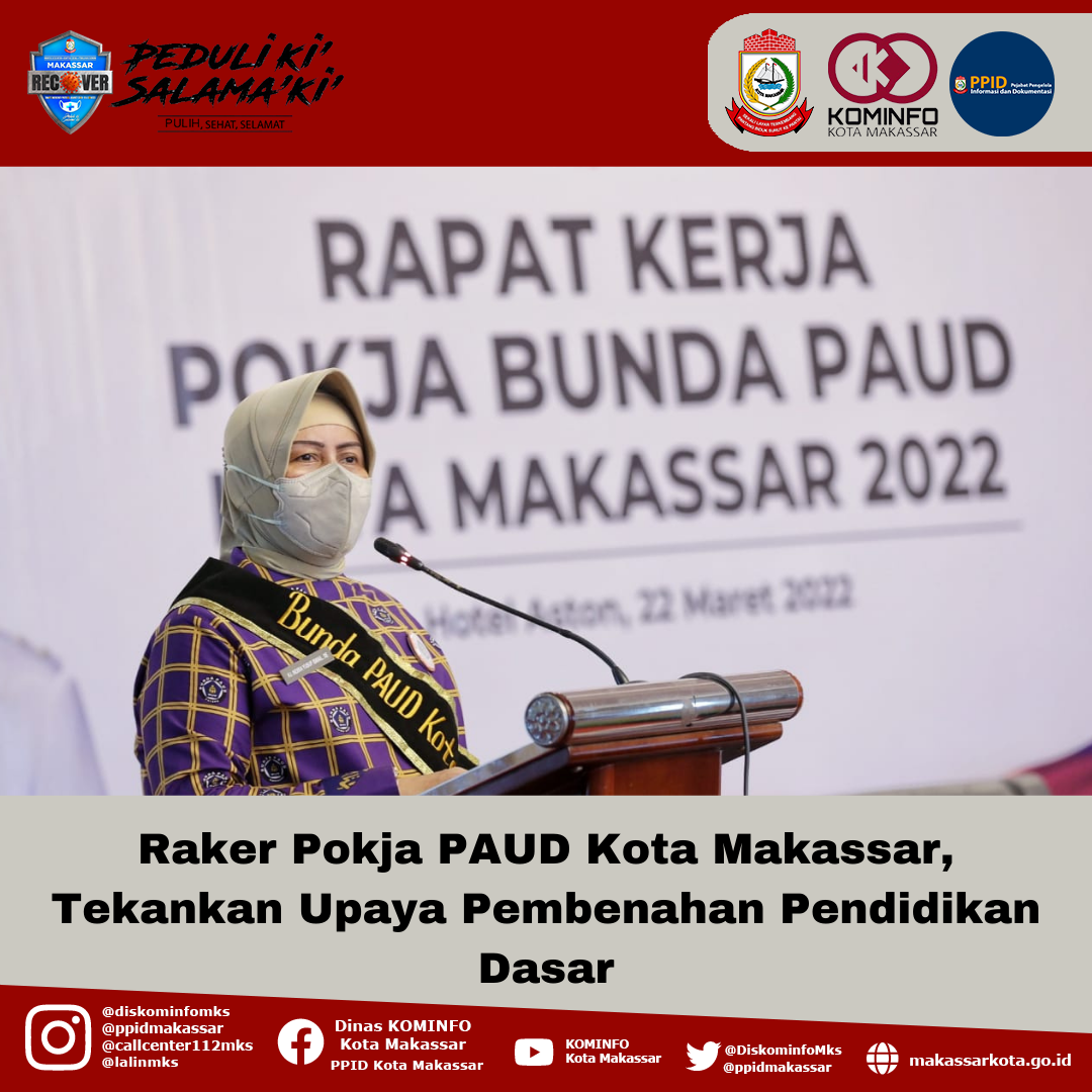 Raker Pokja PAUD Kota Makassar, Tekankan Upaya Pembenahan Pendidikan Dasar