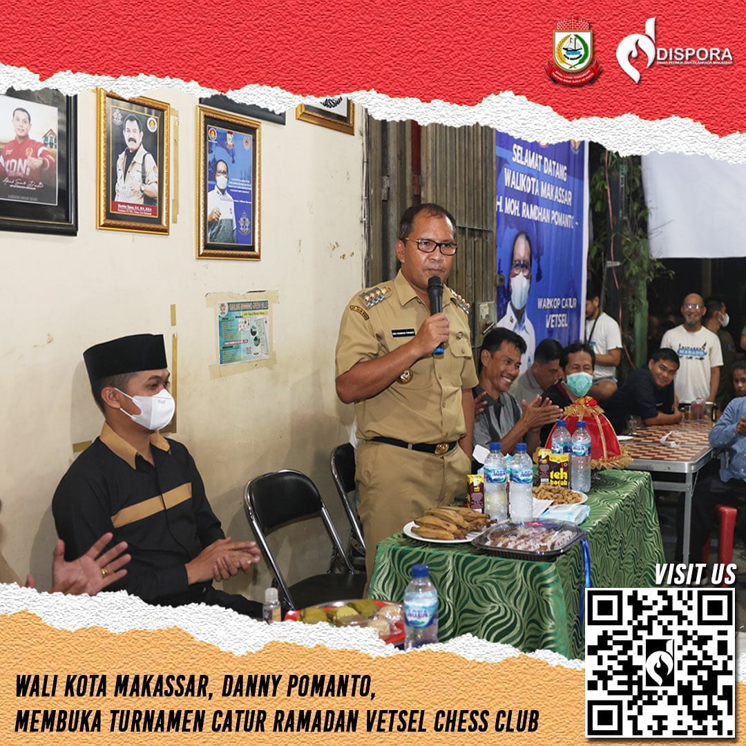 Walikota Makassar Membuka Turnamen Catur Ramadhan Vetsel Chess Club