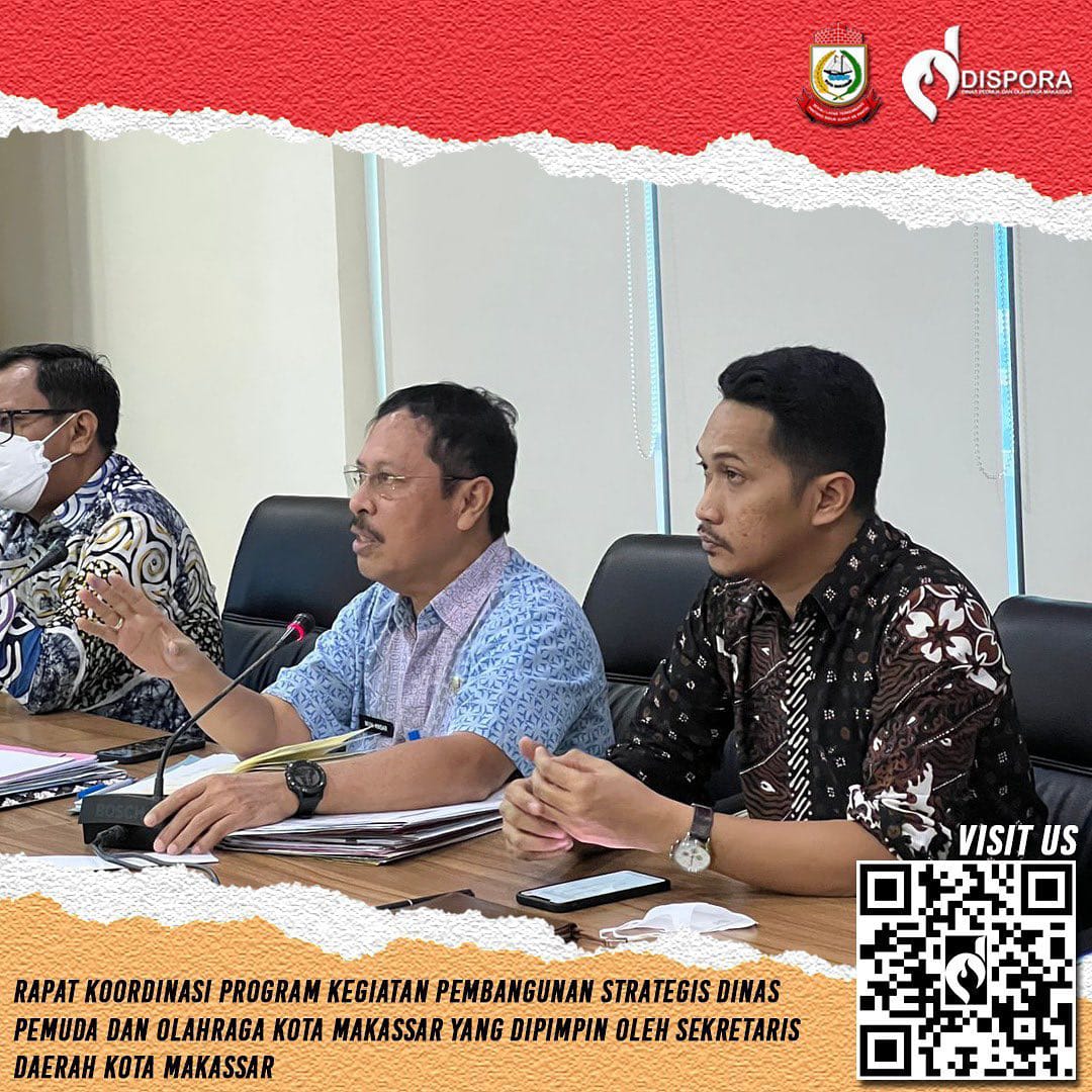 Rapat Koordinasi Program Kegiatan Strategis Dinas Pemuda Dan Olahraga Kota Makassar Yang Dipimpin Oleh Sekda Kota Makassar