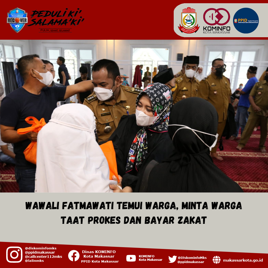 Wawali Fatmawati Temui Warga, Minta Warga Taat Prokes Dan Bayar Zakat