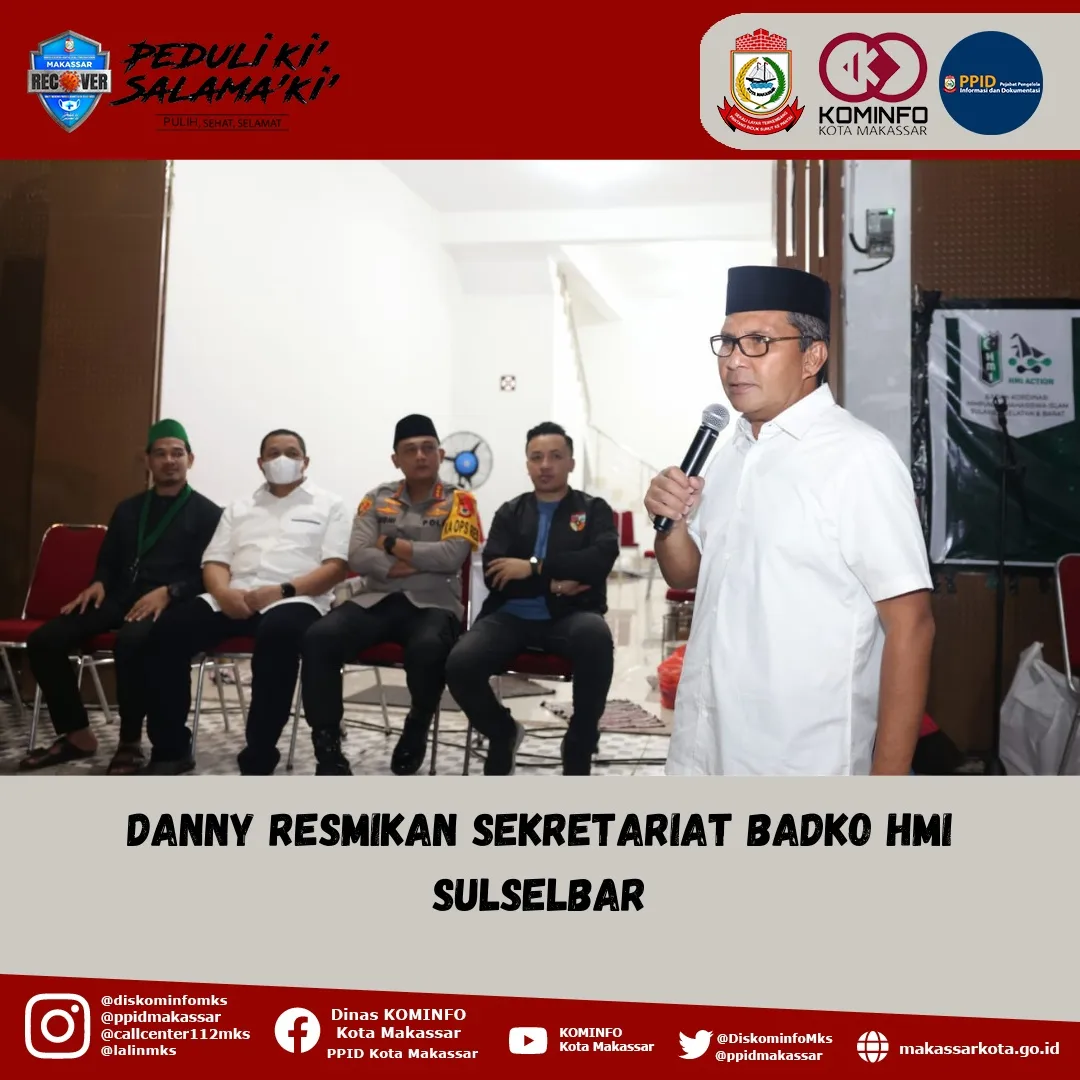 Danny Resmikan Sekretariat Badko HMI Sulselbar