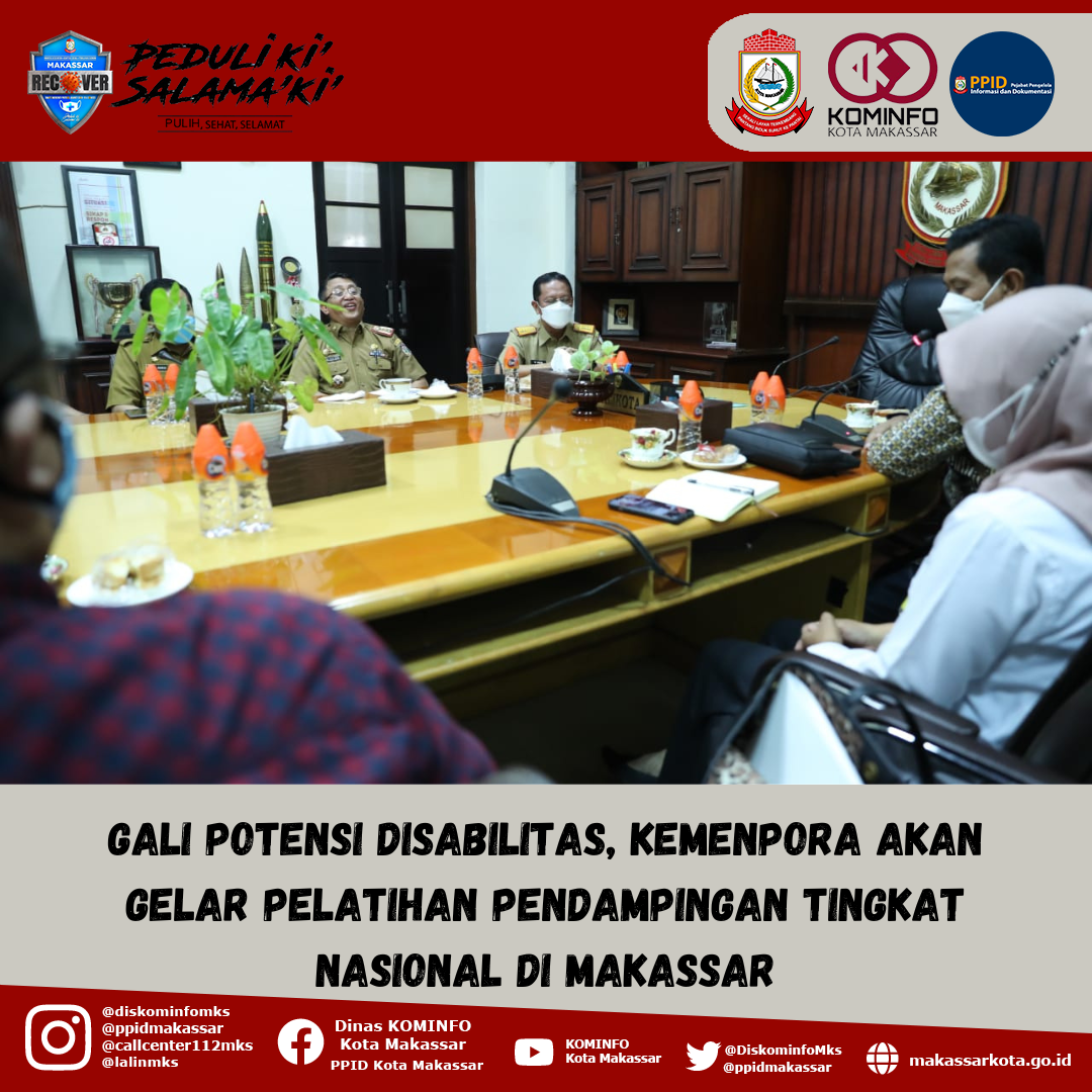 Gali Potensi Disabilitas, Kemenpora akan Gelar Pelatihan Pendampingan Tingkat Nasional di Makassar