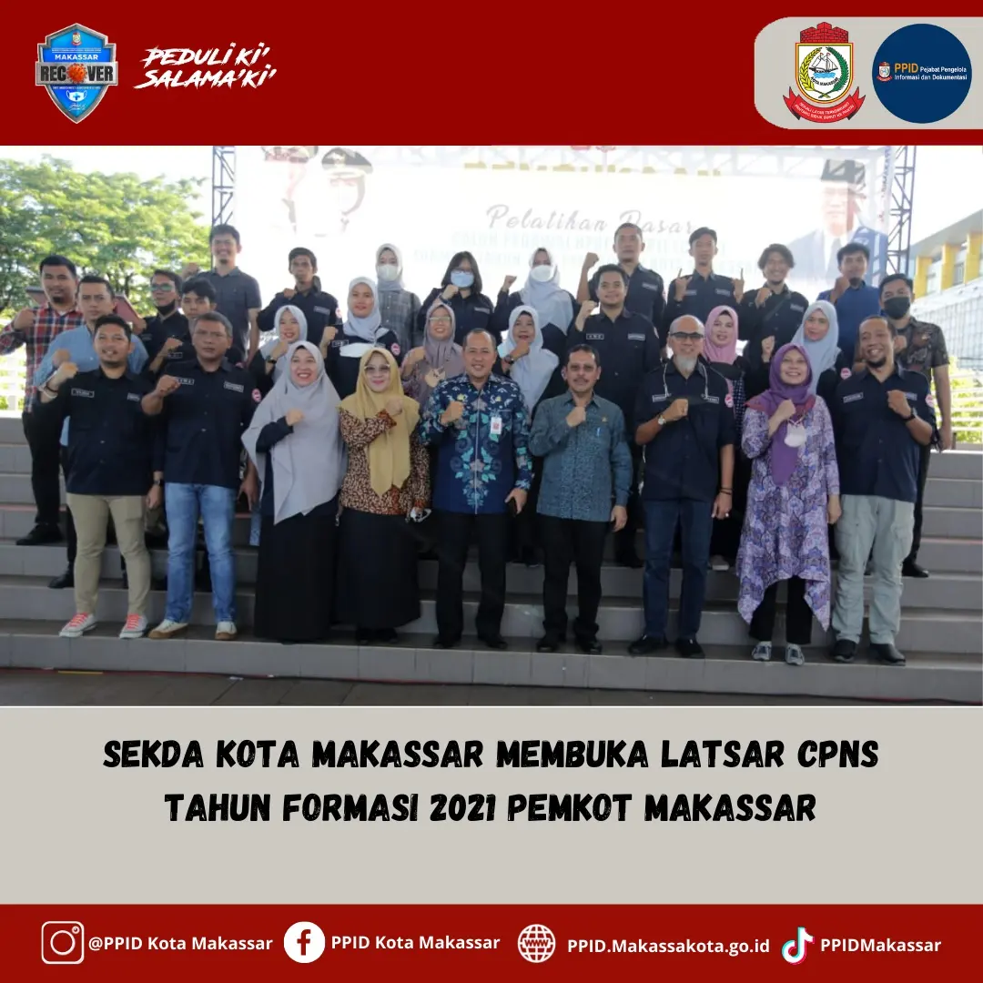 Sekda Kota Makassar Membuka Latsar CPNS Tahun Formasi 2021 Pemkot Makassar