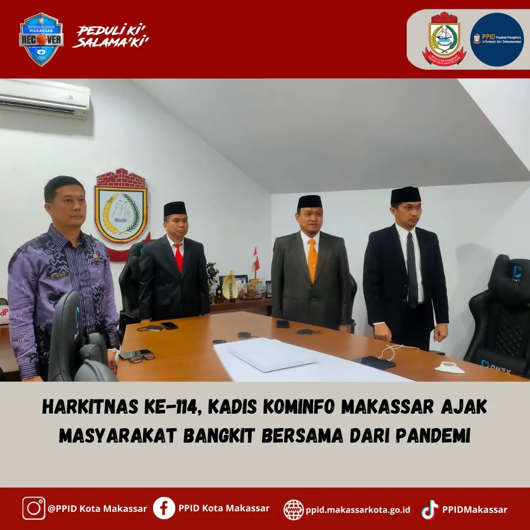 Harkitnas ke-114, Kadis Kominfo Makassar Ajak Masyarakat Bangkit Bersama dari Pandemi