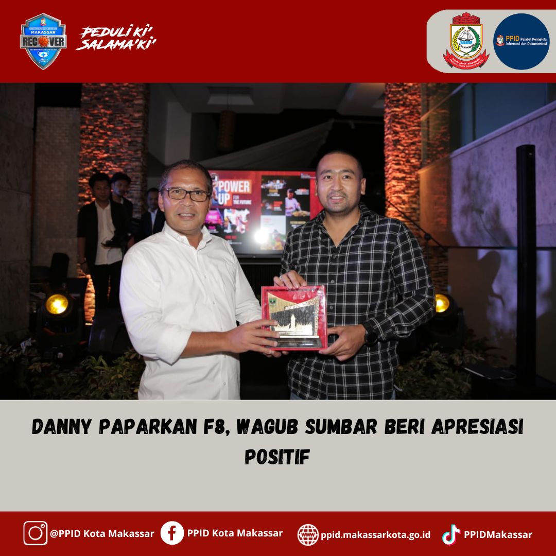 Danny Paparkan F8, Wagub Sumbar Beri Apresiasi Positif