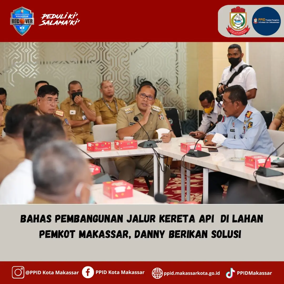 Bahas Pembangunan Jalur Kereta Api  di Lahan Pemkot Makassar, Danny Berikan Solusi 