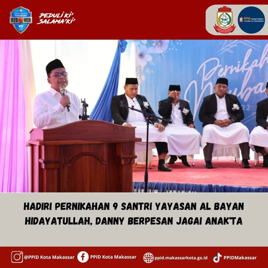 Hadiri Pernikahan 9 Santri Yayasan Al Bayan Hidayatullah, Danny Berpesan Jagai Anak'Ta