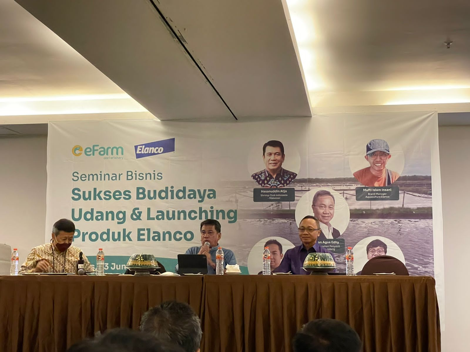 Dinas Perikanan dan Pertanian Mengikuti Seminar Bisnis Sukses Budidaya Udang dan Launching Produk Elanco