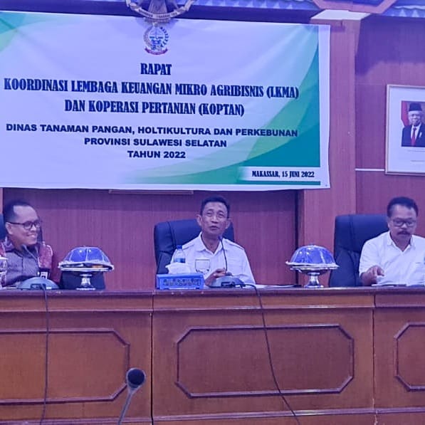 Dinas Perikanan dan Pertanian menghadiri Rapat Koordinasi Lembaga Keuangan Mikro Agribisnis (LKMA) dan Koperasi Pertanian (KOPMA) yang diselenggarakn oleh Dinas Tanaman Pangan Hortikultura dan Perkebu