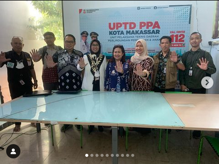 kepala DPPPA menerima Rombongan Kementerian PPA RI yang dipimpin Kepala Inspektorat Kementerian PPA RI, Biro Ortala, dan Biro Perencanaan, dan Kepala UPTD PPA Sulsel 