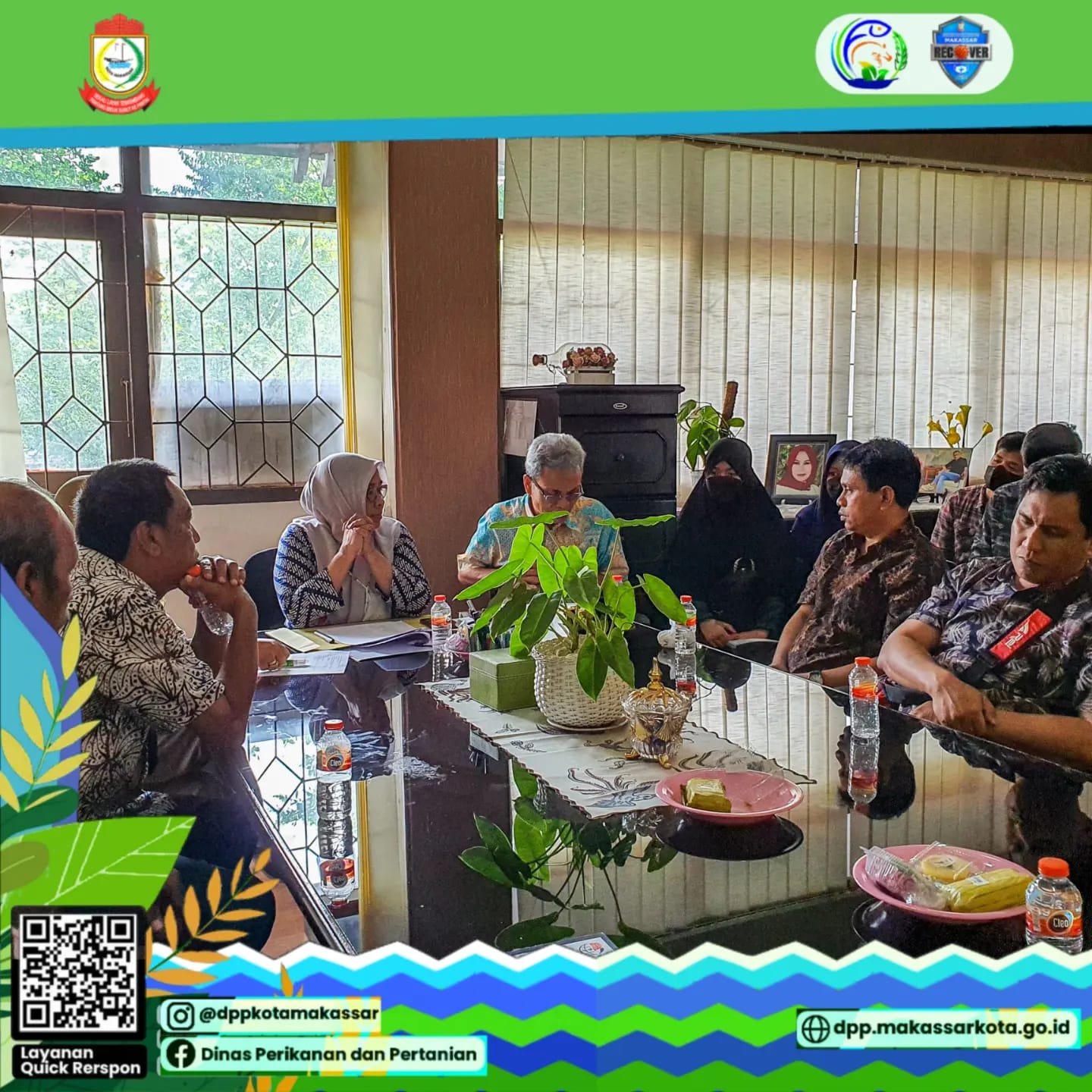 Pemerintah Kota Makassar melalui Dinas Perikanan dan Pertanian (DP2) Kota Makassar, Kepala Bidang Peternakan dan Kesehatan Hewan A. Herliyani, S.TP., MM melakukan Rapat Koordinasi bersama Satuan Petug