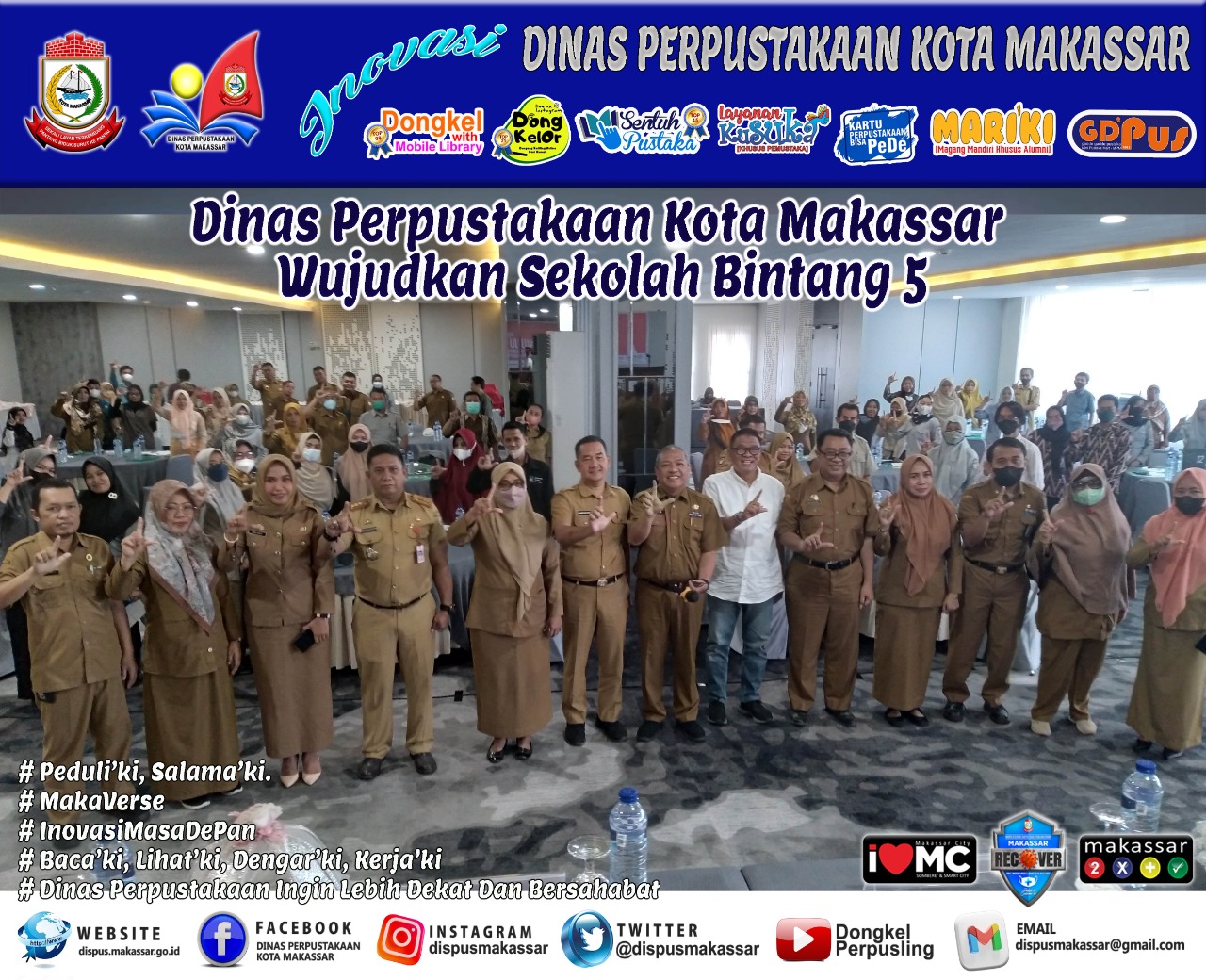 Dinas Perpustakaan Kota Makassar Wujudkan Sekolah Bintang 5