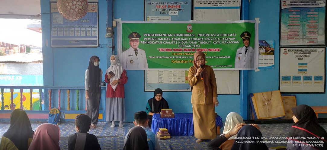 DP3A Makassar Bersama FAM Sosialisasikan Festival Bakat Anak di Lorong Wisata Pannampu