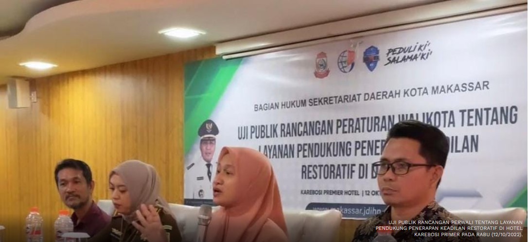 Pemkot Makassar Gelar Uji Publik Perwali Layanan Pendukung Restorative Justice