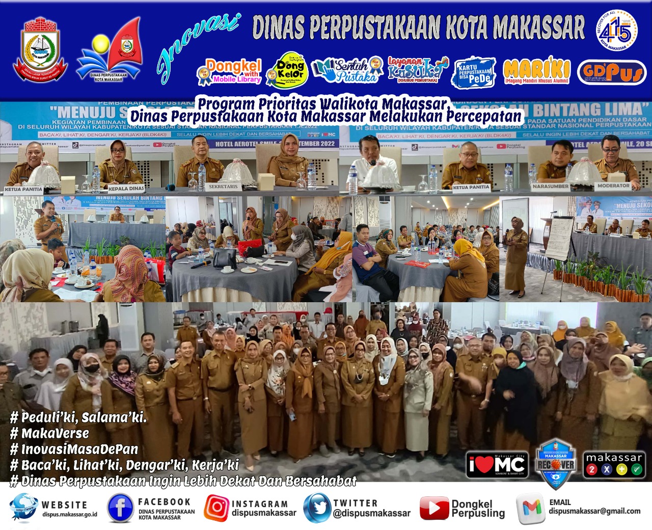 Program Prioritas Walikota Makassar, Dinas Perpustakaan Kota Makassar Melakukan Percepatan