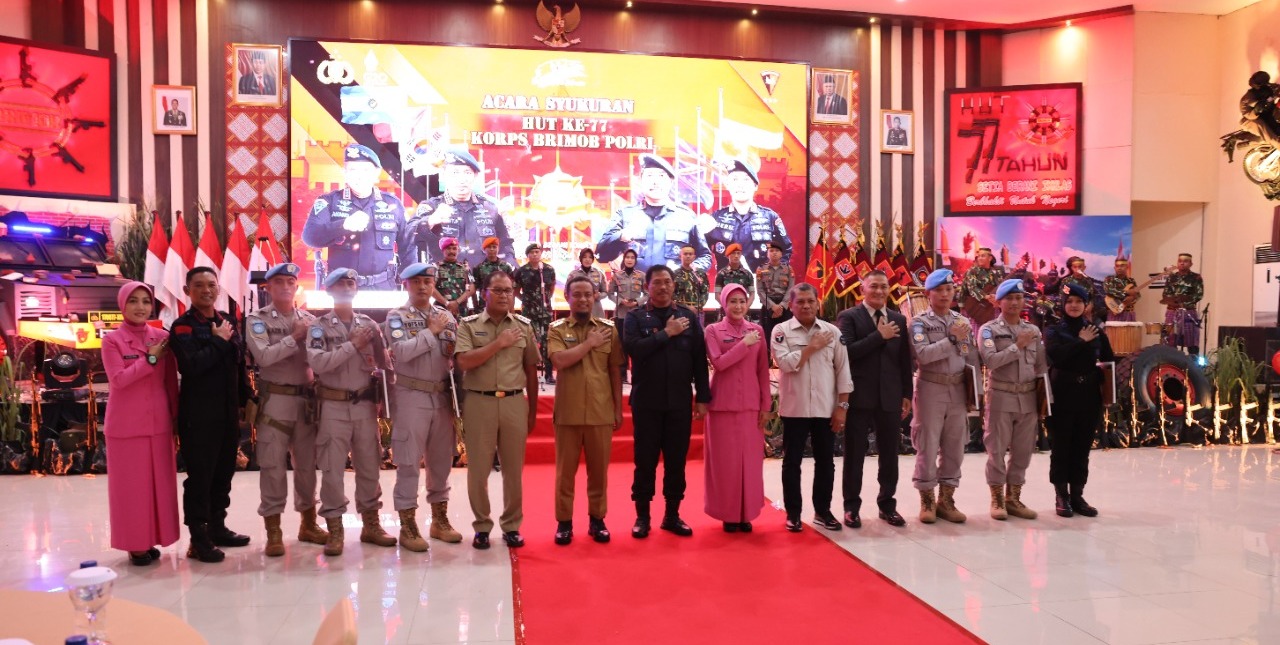 Hadiri HUT KORPS Brimob Polri 77 Tahun, Wali Kota Makassar : Mari Membangun Negeri