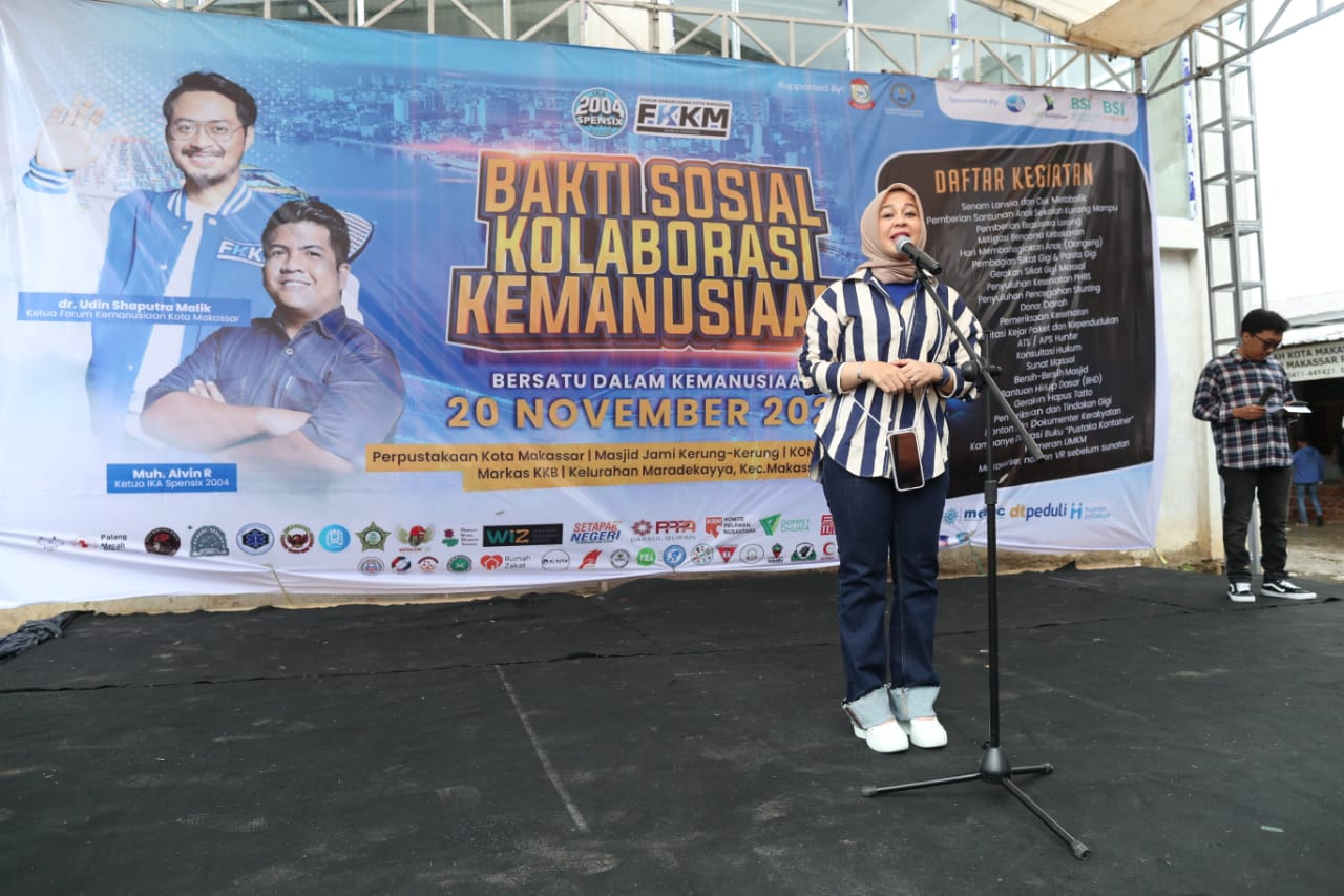 FKKM Adakan Bakti Sosial, Wawali Fatma : Makassar Butuh Relawan Sukseskan Program Pemerintah