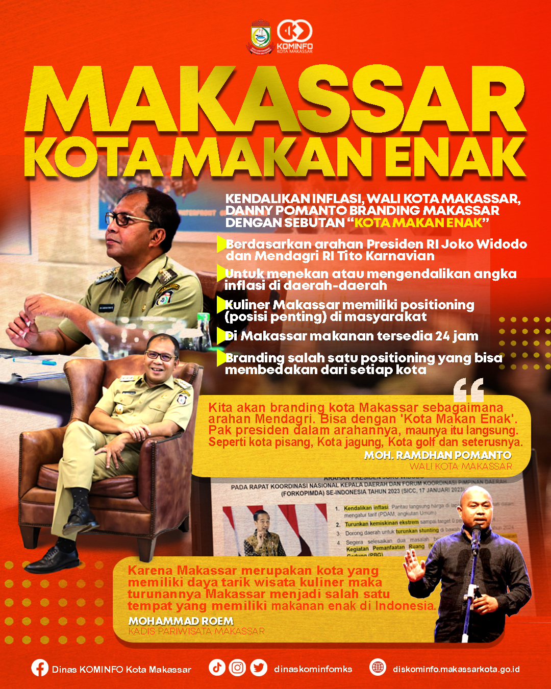 Danny Pomanto Launching Makassar Kota Makan Enak, Ini Daftar Kuliner yang Recommended