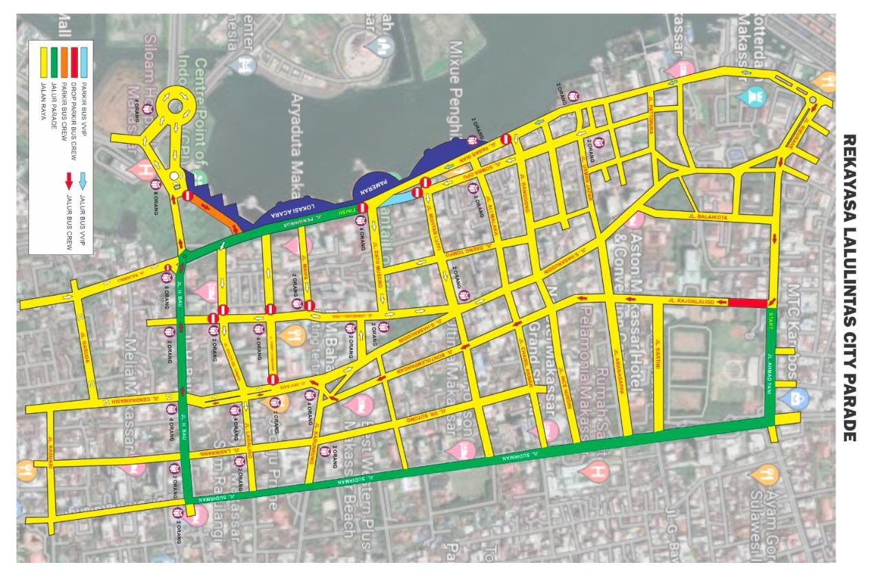 Kawal MNEK 2023, Dishub Makassar Matangkan Rekayasa Lalu Lintas, Ini Ruas Jalan yang Ditutup