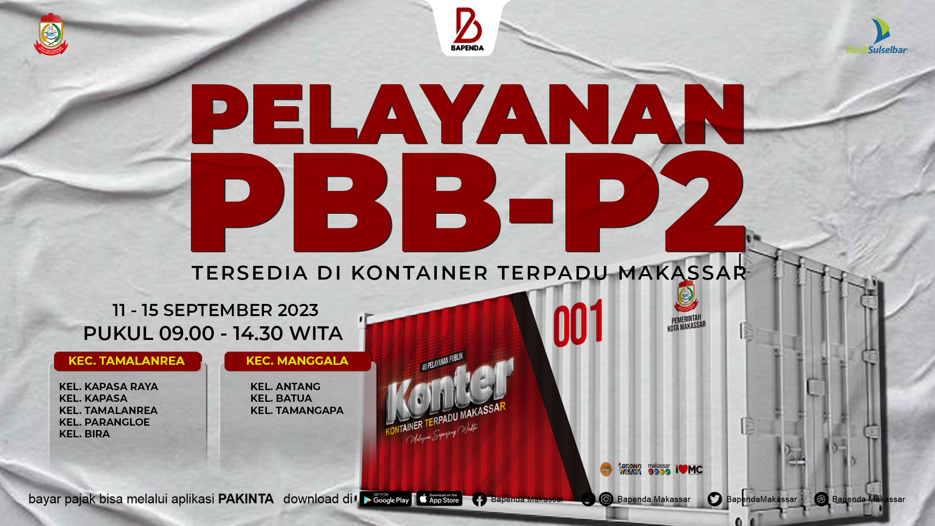 Pelayanan PBB-P2 Bapenda Makassar di Kecamatan