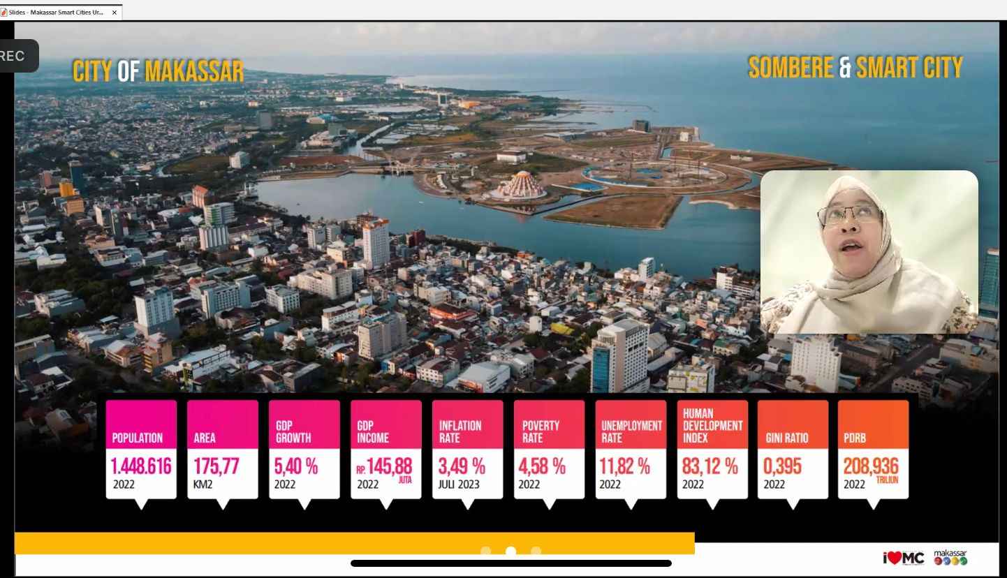 Kadis Kominfo Wakili Danny Pomanto di Forum International Webinar On Smart Cities, Paparkan Makassar Sombere’ & Smart City