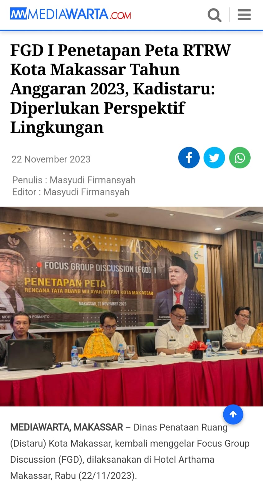 Berita SKPD Dinas Penataan Ruang Kota Makassar