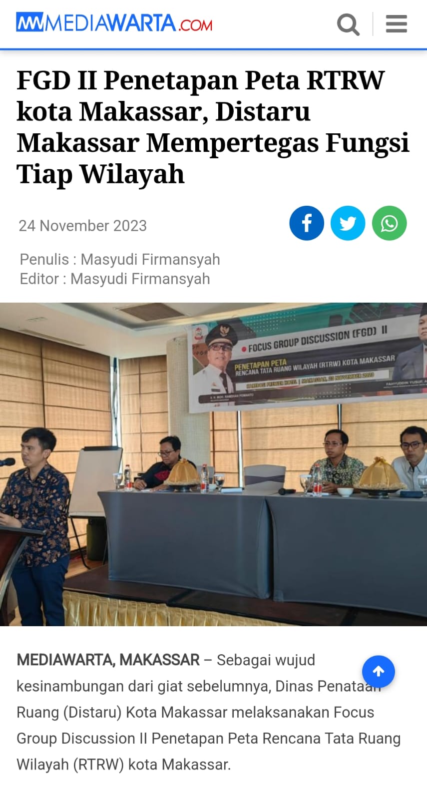 Berita SKPD Dinas Penataan Ruang Kota Makassar