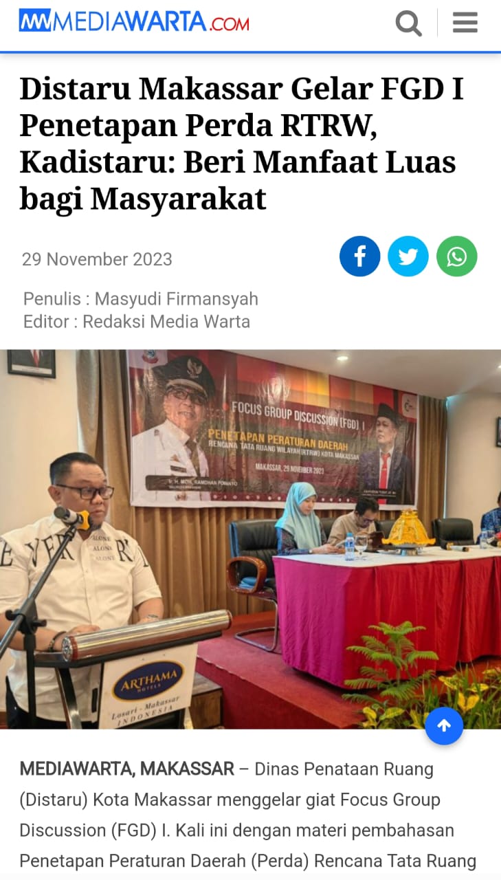 Berita SKPD Dinas Penataan Ruang Kota Makassar