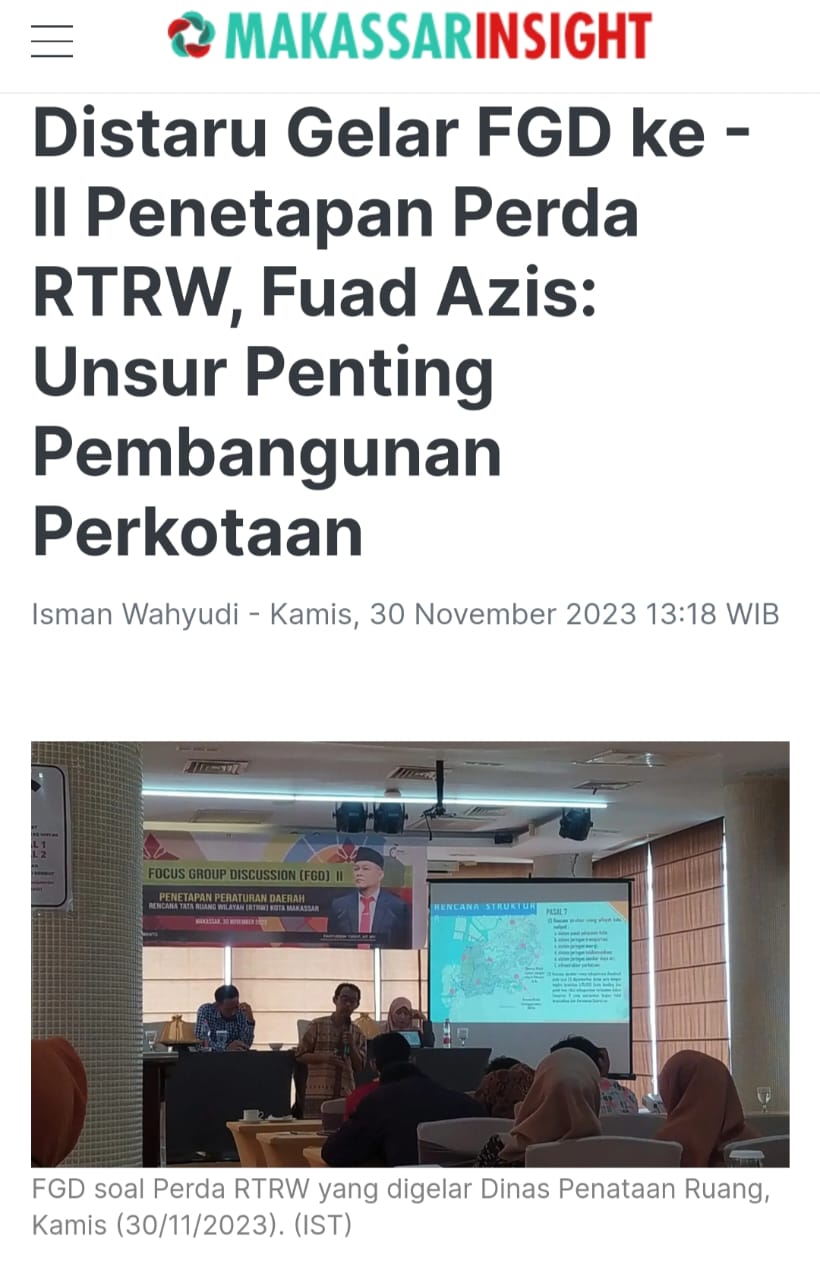 Berita SKPD Dinas Penataan Ruang Kota Makassar