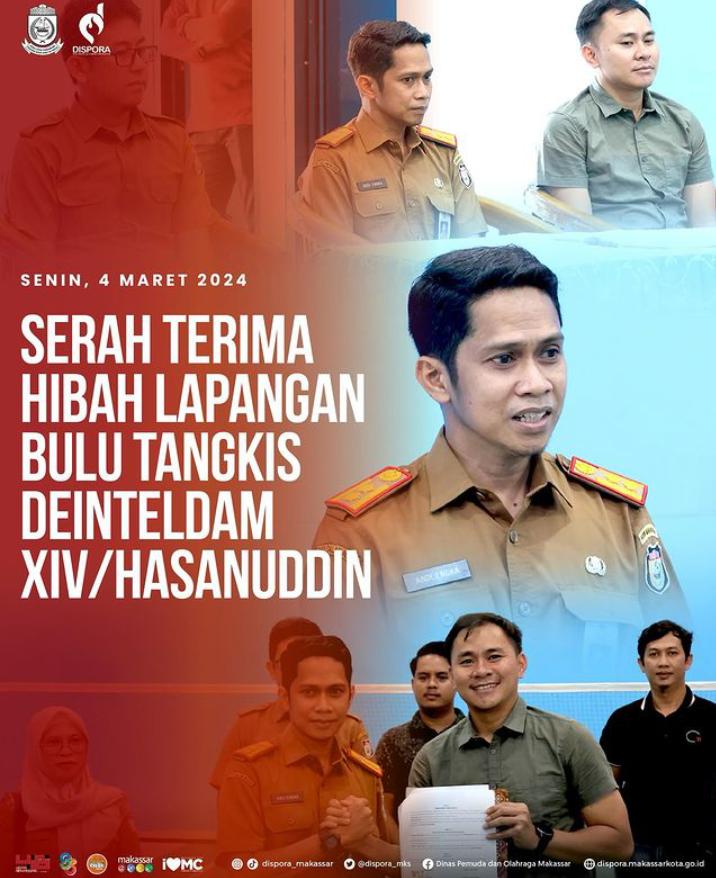 Serah Terima Hibah Lapangan Bulu Tangkis Deinteldam XIV/Hasanuddin