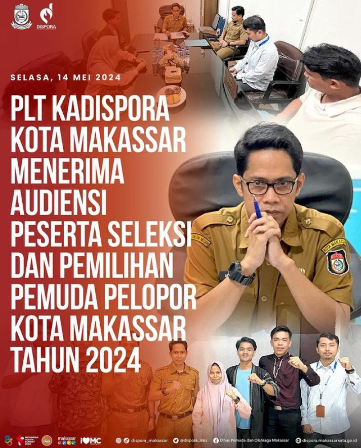 Audiensi Pemuda Pelopor Kota Makassar 2024