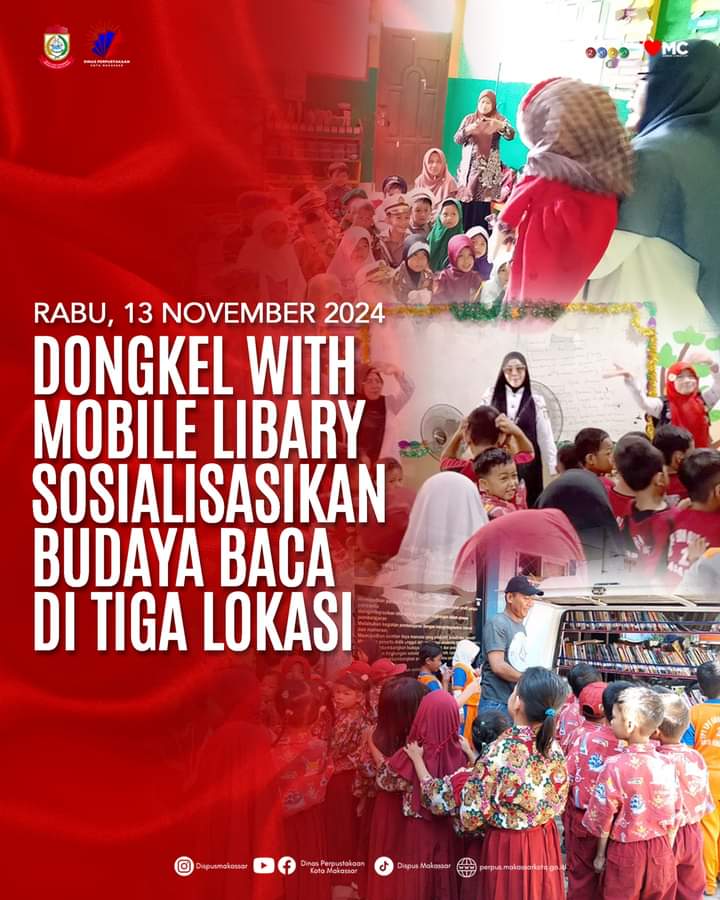 DONGKEL WITH MOBILE LIBRAY SOSIALISASIKAN BUDAYA BACA