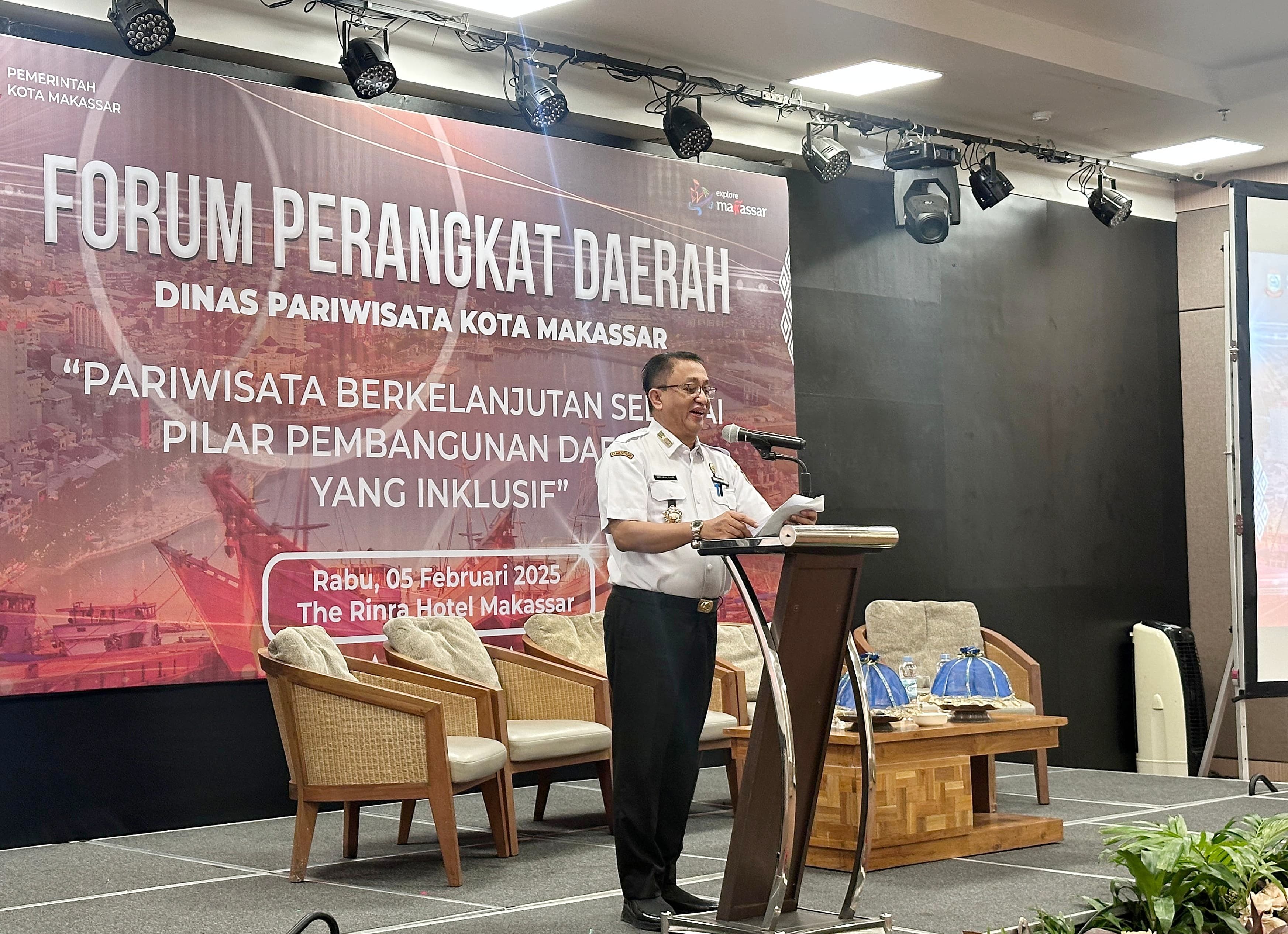 Asisten I Pemkot Makassar Buka Forum Perangkat Daerah Dinas Pariwisata, Tekankan Pengembangan Pariwisata Berkelanjutan