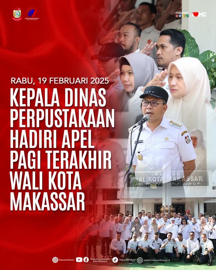 Kepala Dinas Perpustakaan Hadiri Apel Pagi Terakhir Wali Kota Makassar