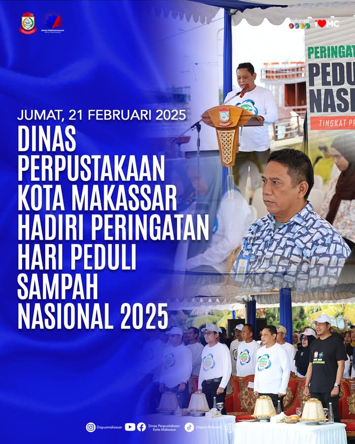 Dinas Perpustakaan Kota Makassar Hadiri Peringatan Hari Peduli Sampah Nasional 2025