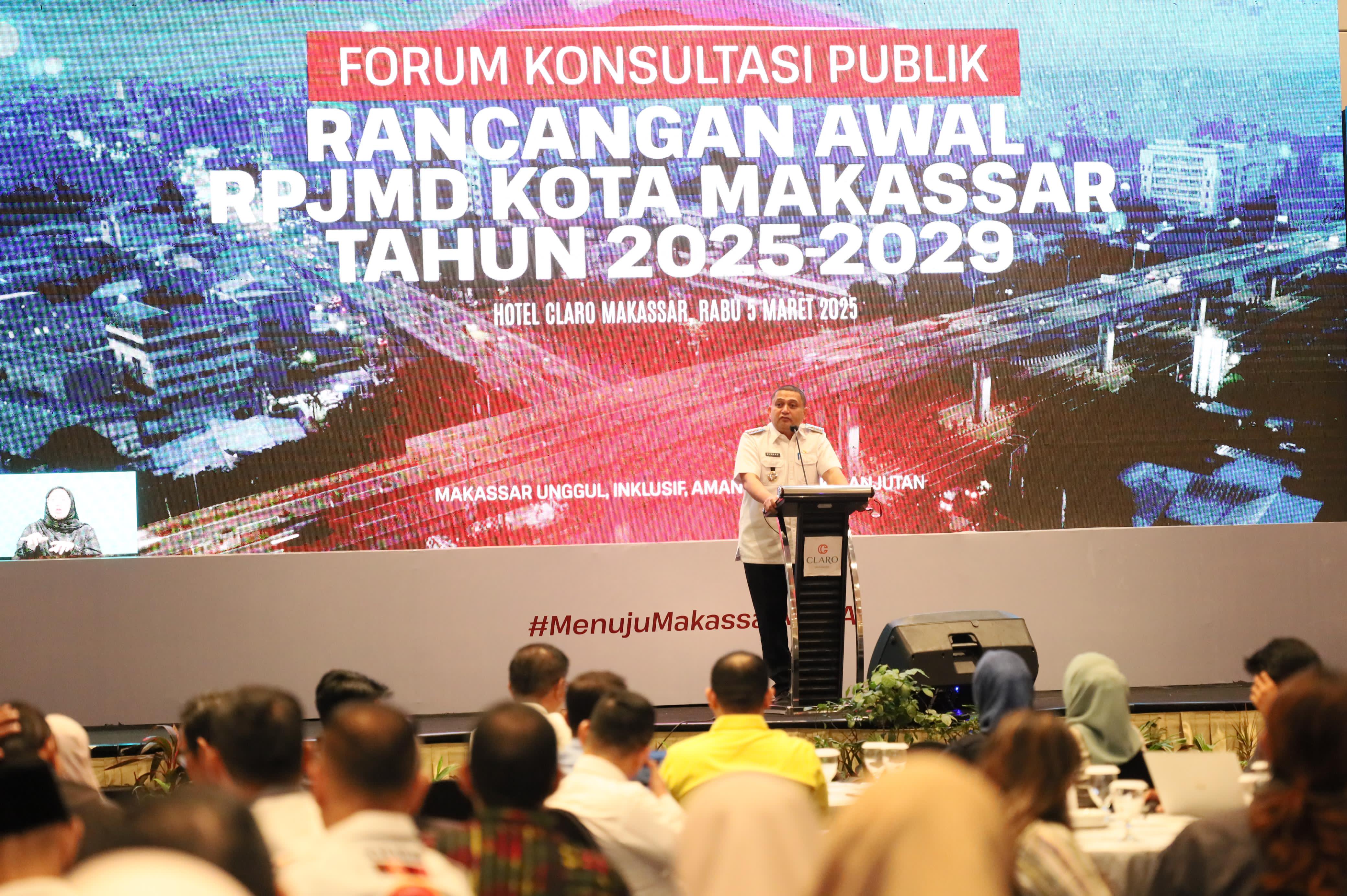 Wali Kota Makassar Munafri Buka Forum Konsultasi Publik Rancangan Awal RPJMD 2025-2029
