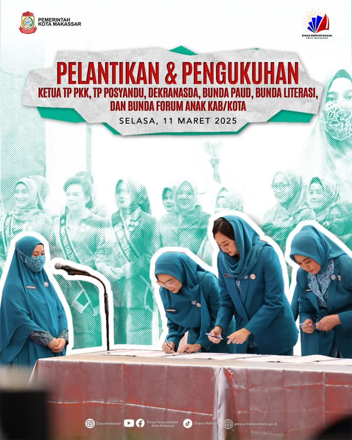 Pelantikan & Pengukuhan Ketua TP PKK, TP Posyandu,Dekranasda, Bunda Paud, Bunda Literasi, dan Bunda Forum Anak Kab/Kota