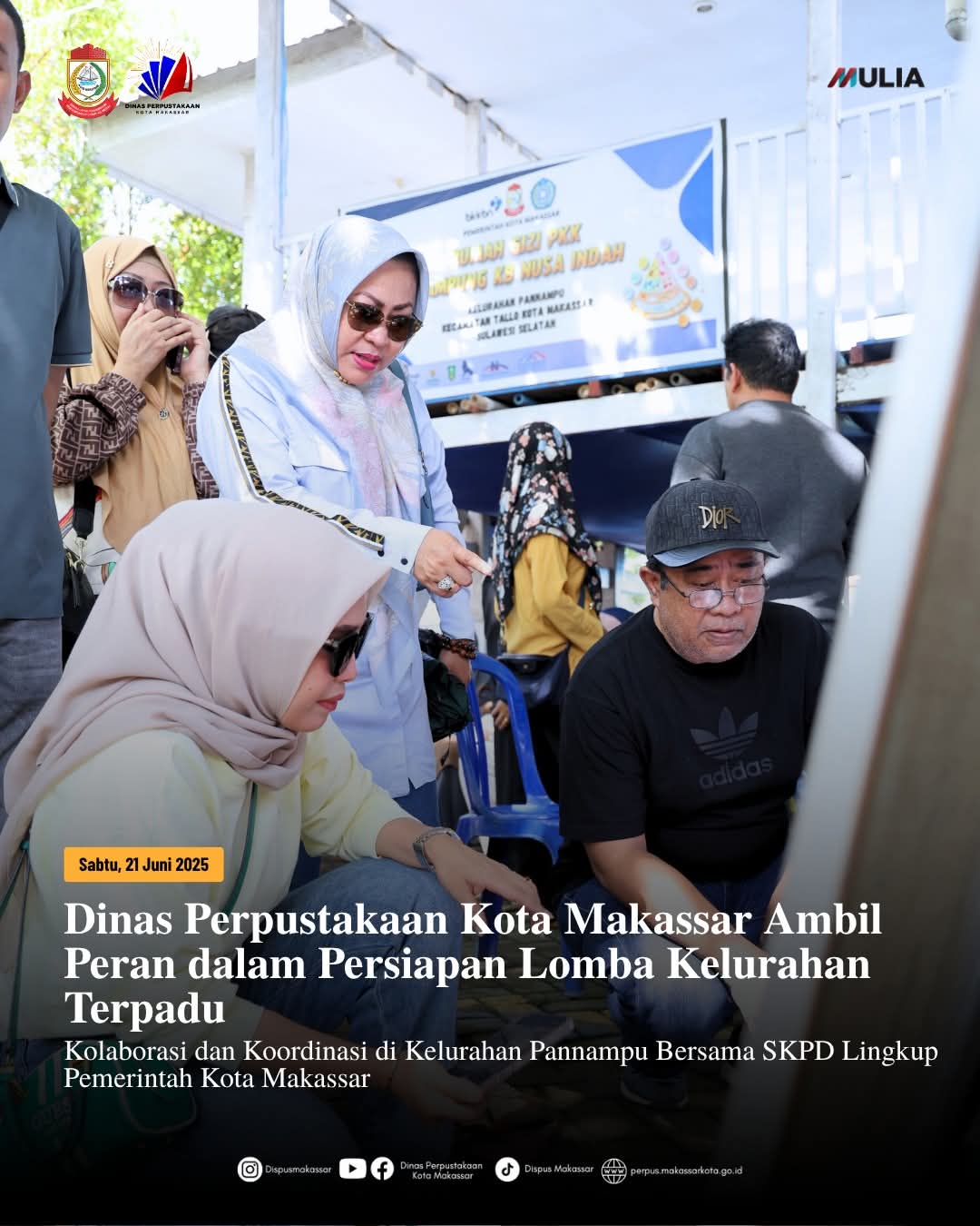 Dinas Perpustakaan Kota Makassar Ambil Peran Dalam persiapan Lomba Kelurahan Terpadu