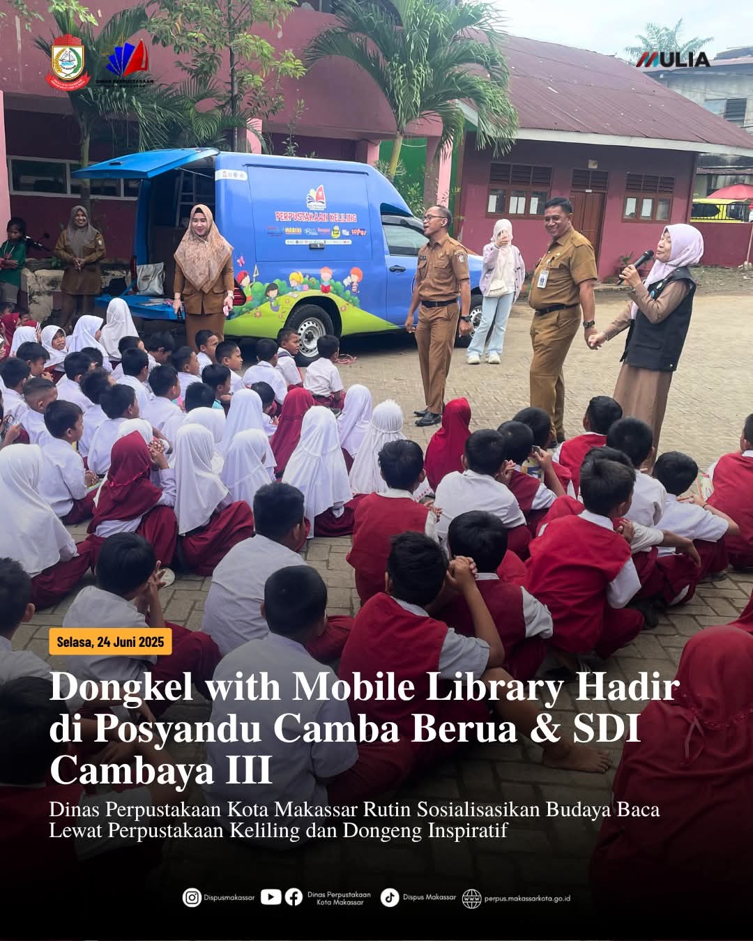 Dongkel with Mobile Library Hadir di Posyandu Camba Berua & SDI Cambaya III