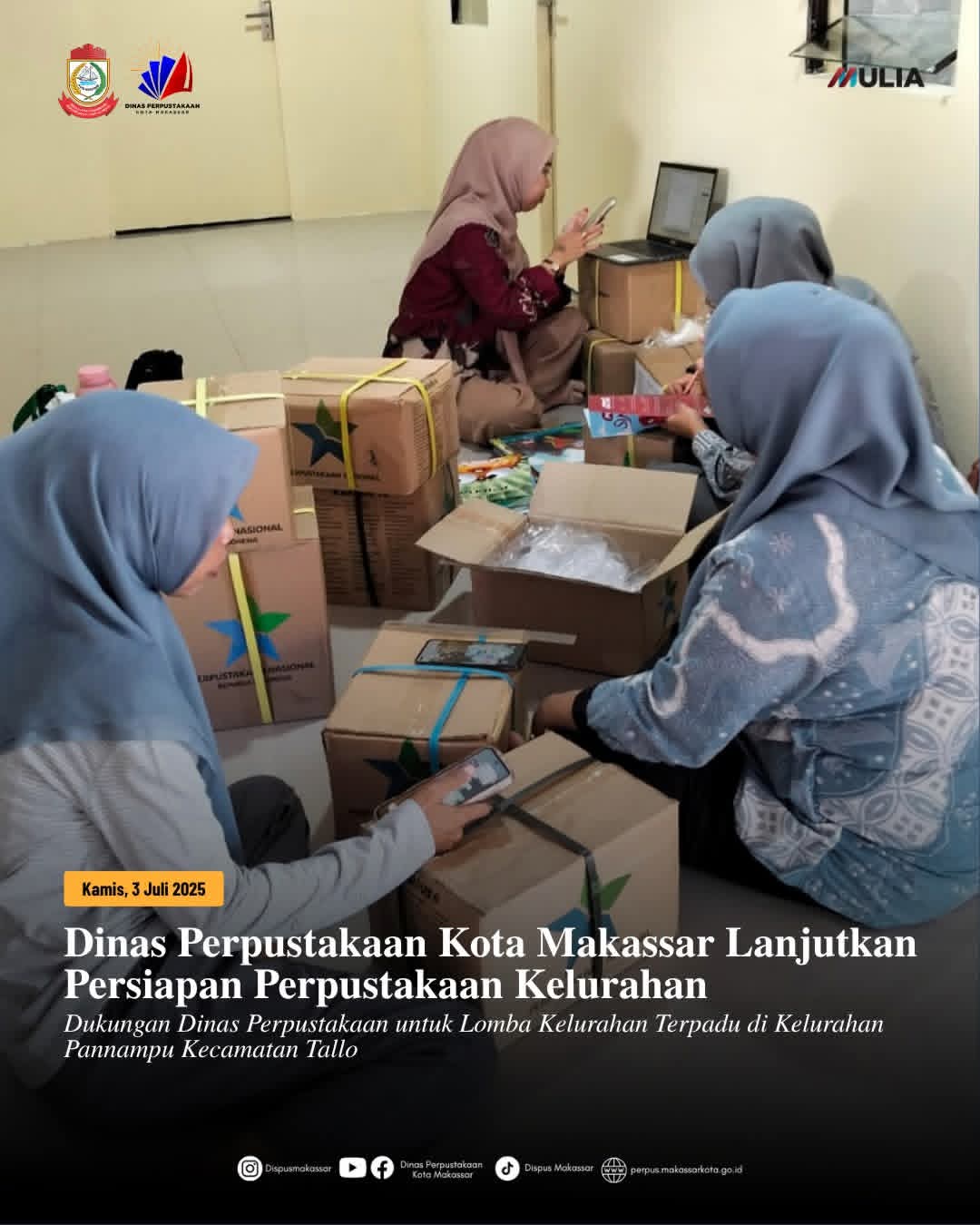 Dinas Perpustakaan Kota Makassar Lanjutkan Persiapan Perpustakaan Kelurahan